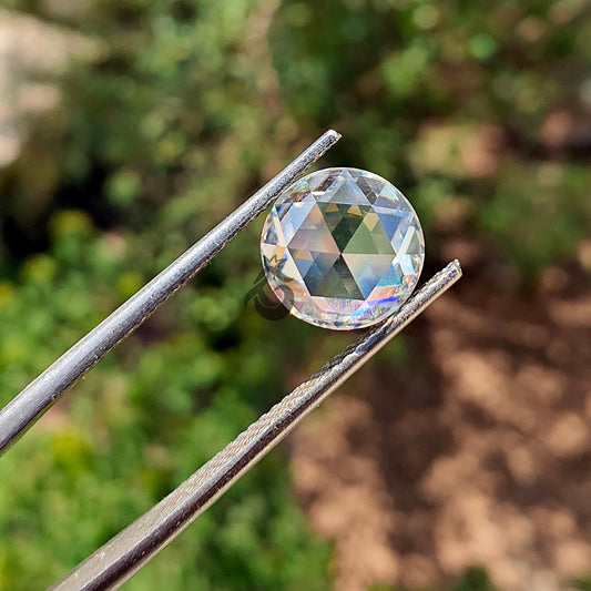 1CT Round Rose Cut Colorless Moissanite Loose Gemstone for Custom Jewelry