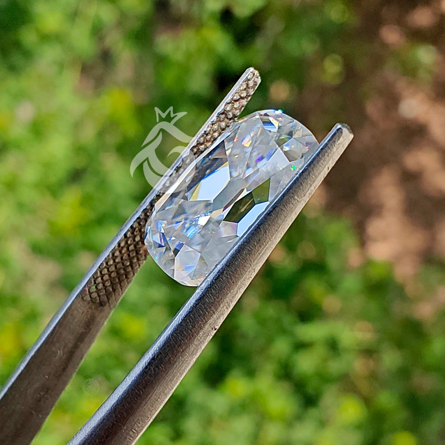 Antique Elongated Cushion Cut Colorless Moissanite Loose Gemstone for Jewelry