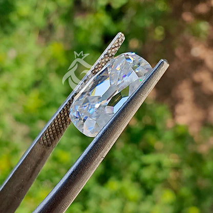 Antique Elongated Cushion Cut Colorless Moissanite Loose Gemstone for Jewelry