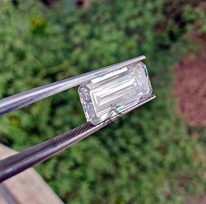 Old Mine Emerald Cut Colorless Moissanite – Loose Stone for Rings & Antique Jewelry