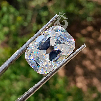 Antique Elongated Cushion Cut Colorless Moissanite Loose Gemstone for Jewelry