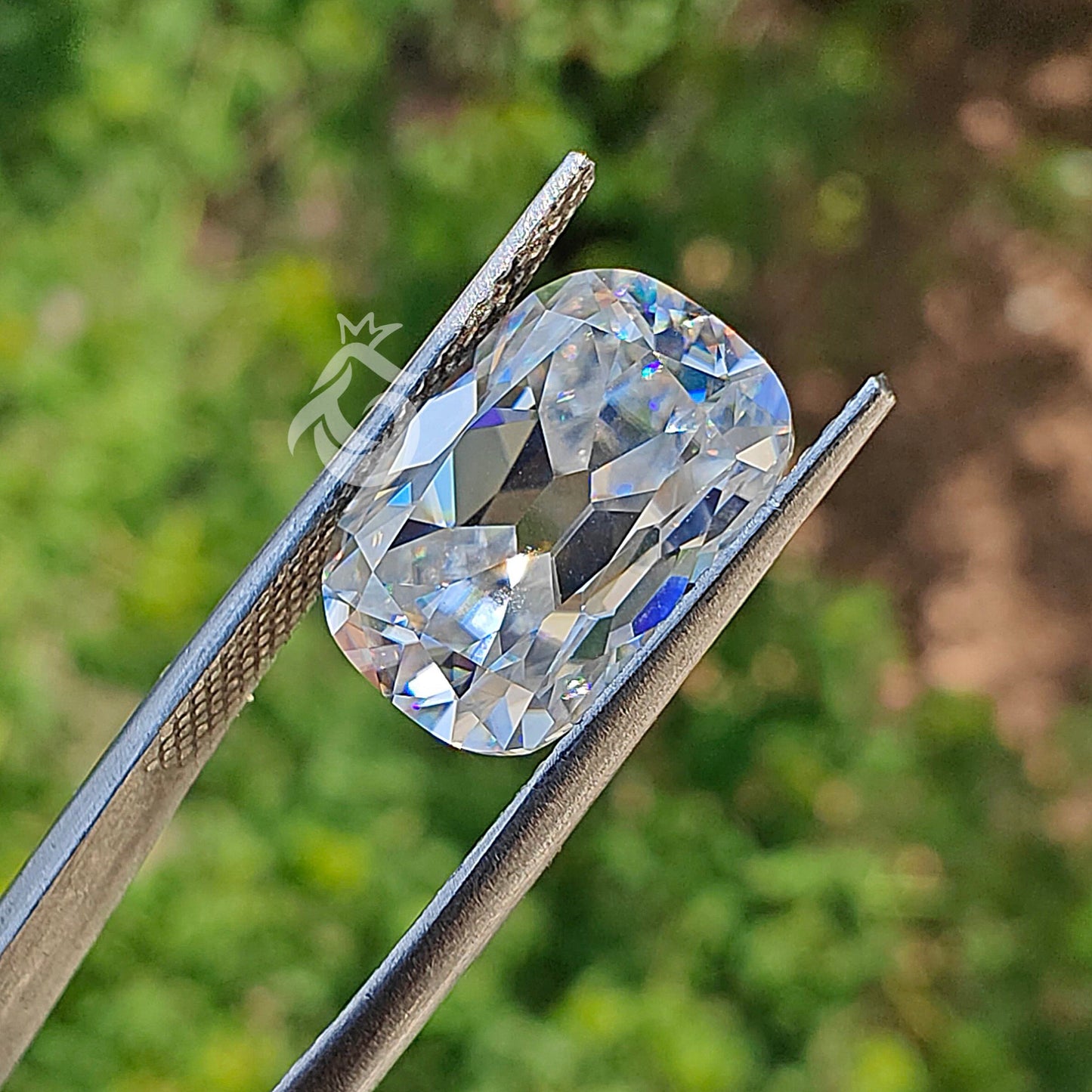 Antique Elongated Cushion Cut Colorless Moissanite Loose Gemstone for Jewelry