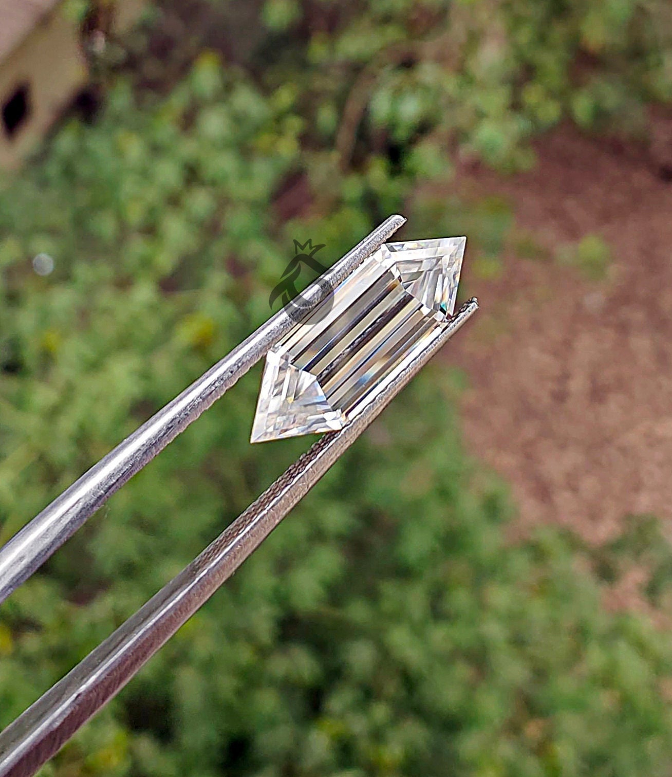 2.5CT Antique Long Hexagon Cut Colorless Moissanite – Loose Stone for Custom Ring