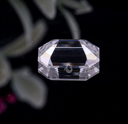 Old Mine Emerald Cut Colorless Moissanite Loose Gemstone for Jewelry
