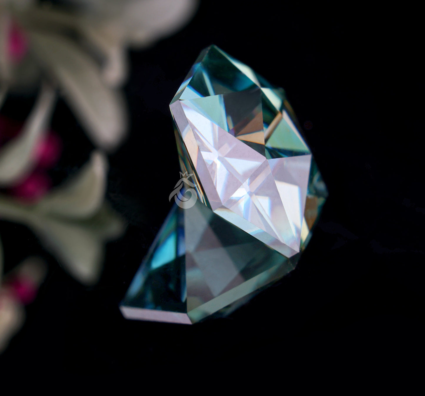 2.48CT Cyan Blue Fancy Hexagon Cut Moissanite Loose Gemstone for Jewelry