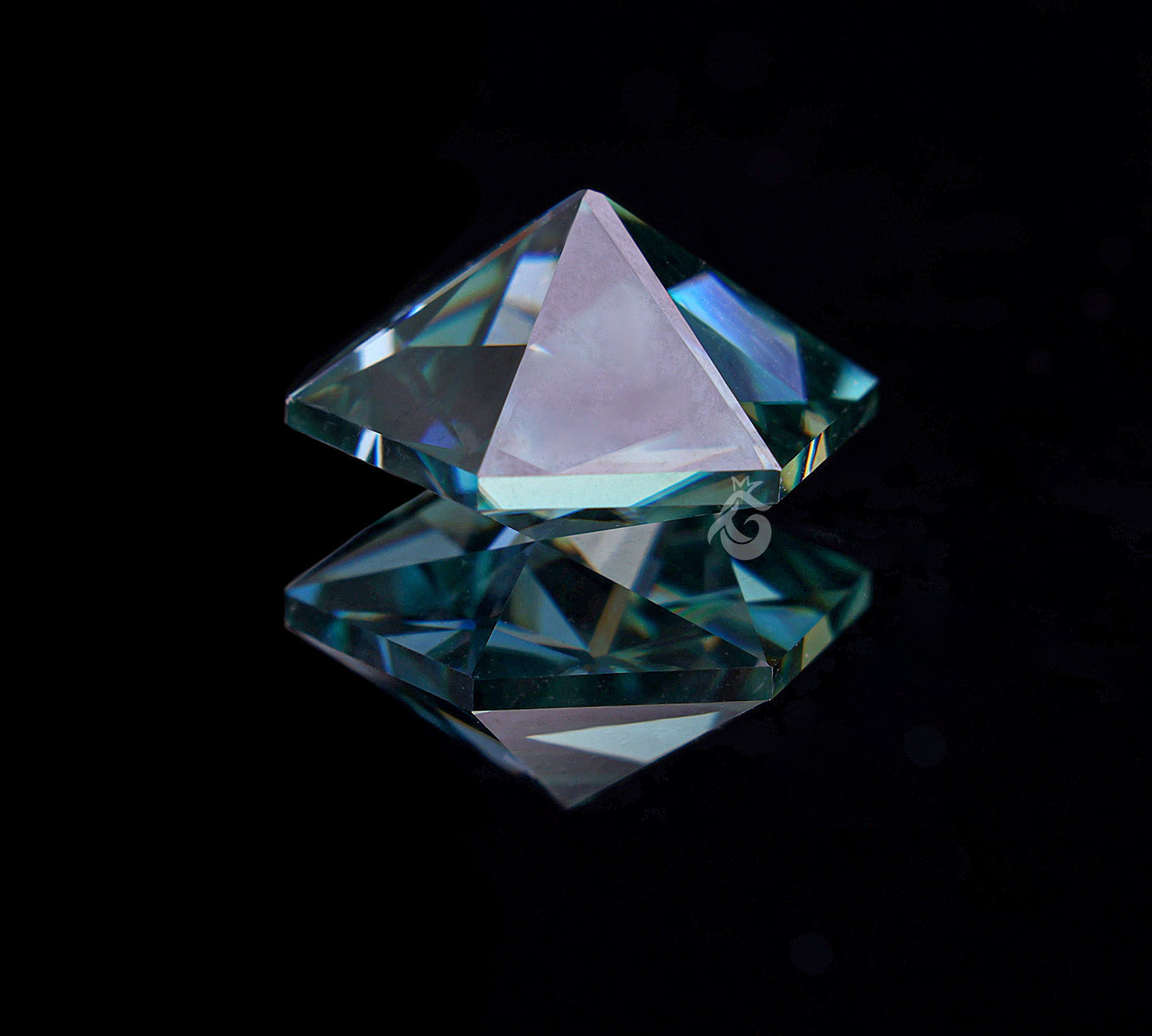 2.48CT Cyan Blue Fancy Hexagon Cut Moissanite Loose Gemstone for Jewelry