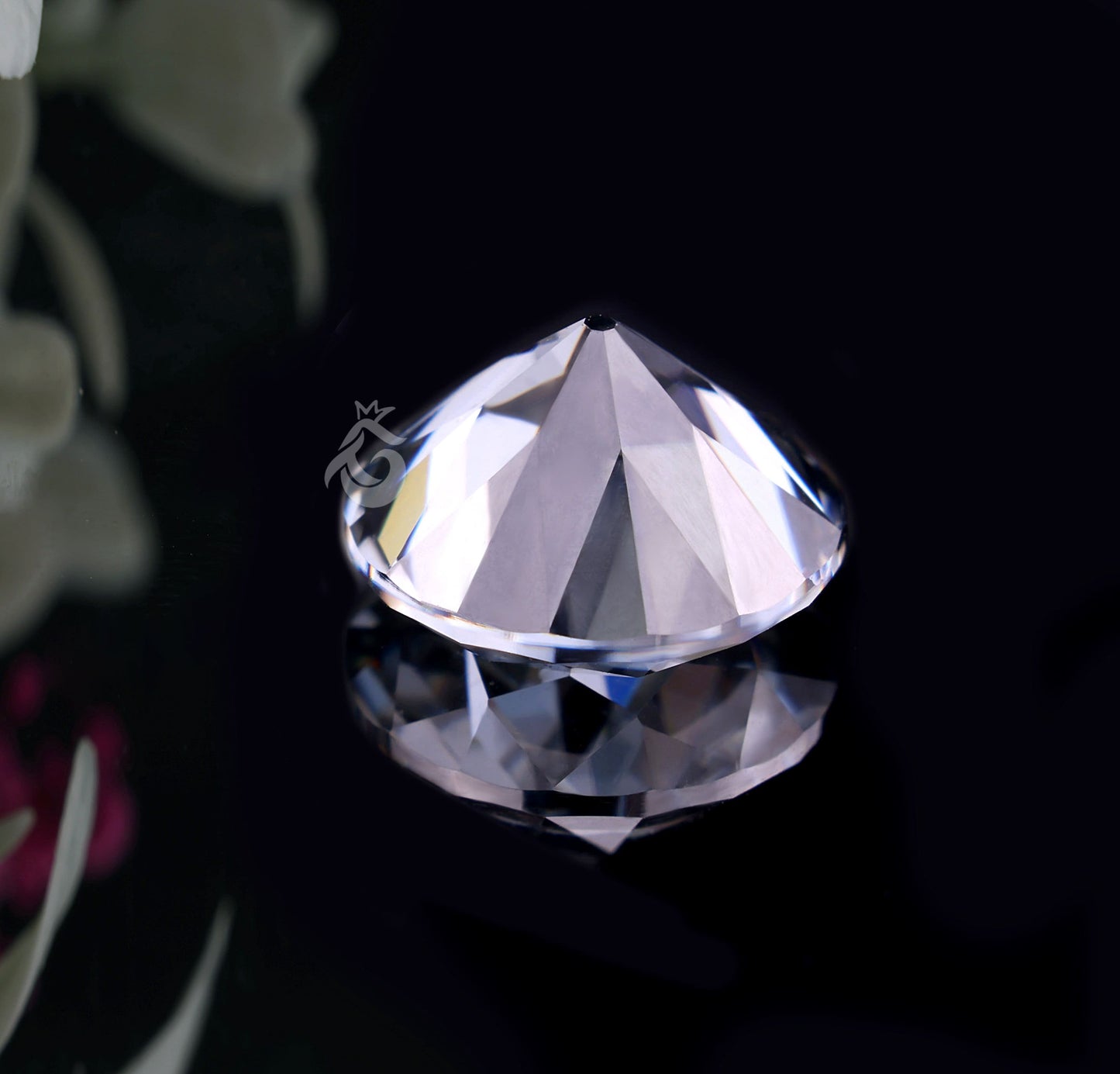 2.58CT Round Old European Cut Dark Gray Moissanite Loose Gemstone for Jewelry
