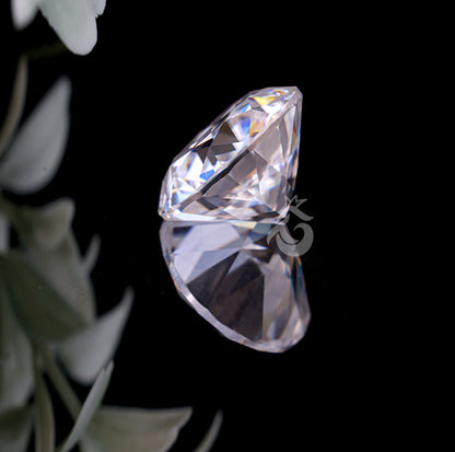 Round Brilliant Cut Salt and Pepper Moissanite Loose Gemstone for Jewelry