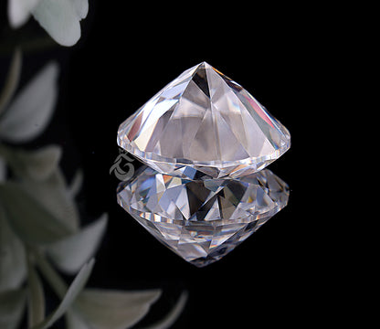 Round Brilliant Cut Salt and Pepper Moissanite Loose Gemstone for Jewelry