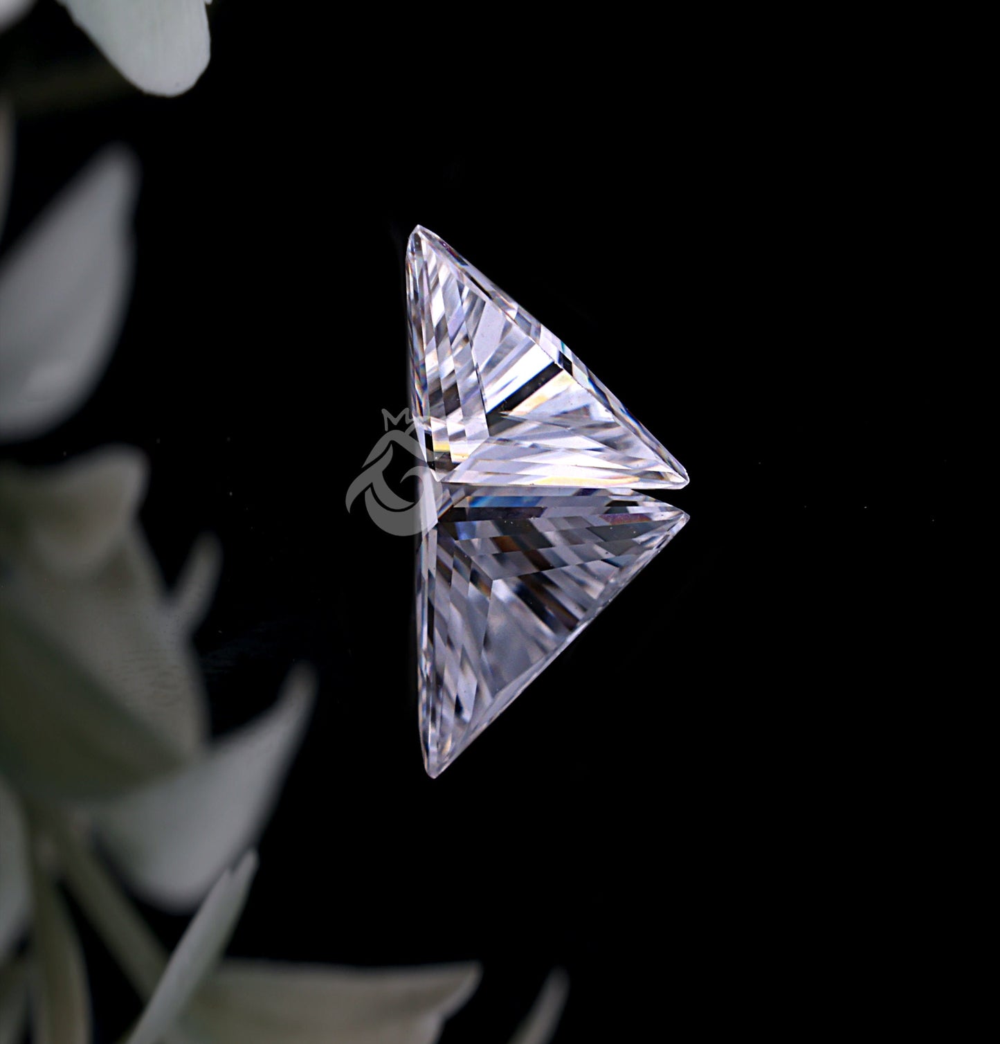 Triangle Cut Colorless Moissanite Loose Gemstone for Vintage Jewelry