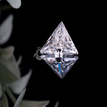 Triangle Cut Colorless Moissanite Loose Gemstone for Vintage Jewelry