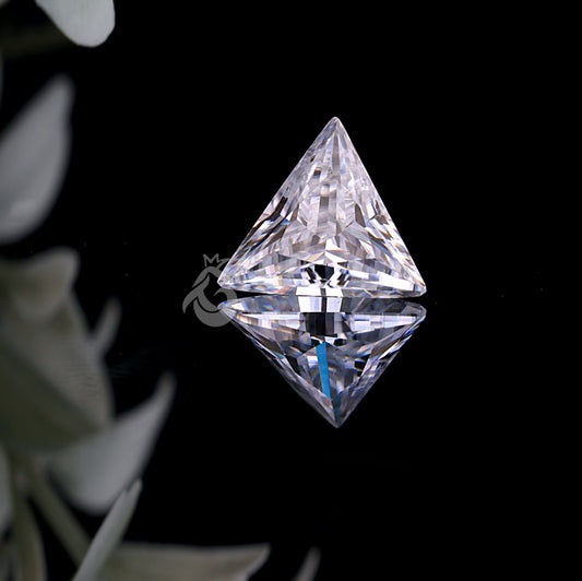 Triangle Cut Colorless Moissanite Loose Gemstone for Vintage Jewelry
