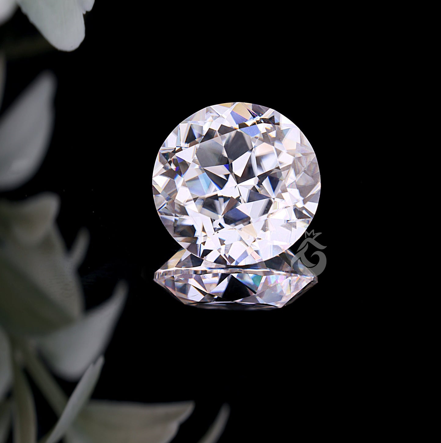 Round Brilliant Cut Salt and Pepper Moissanite Loose Gemstone for Jewelry