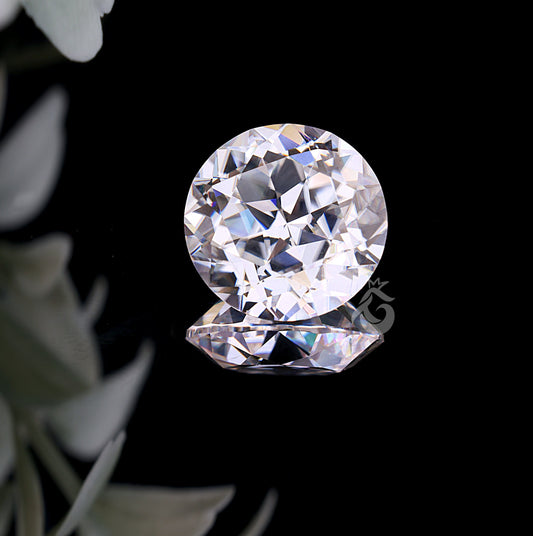 Round Brilliant Cut Salt and Pepper Moissanite Loose Gemstone for Jewelry