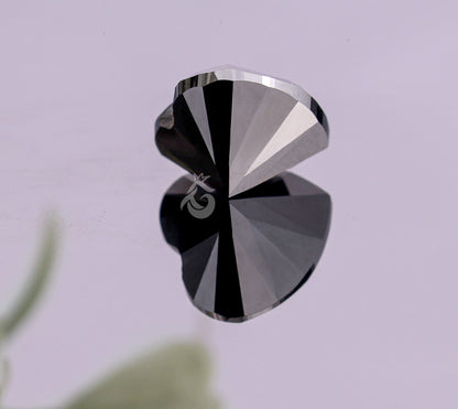 2.97CT Solid Black Heart Cut Moissanite Loose Gemstone for Ring & Pendant