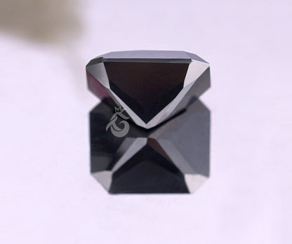 Super Shiny Jet Black Radiant Cut Loose Moissanite for Ring, Earring & Pendant
