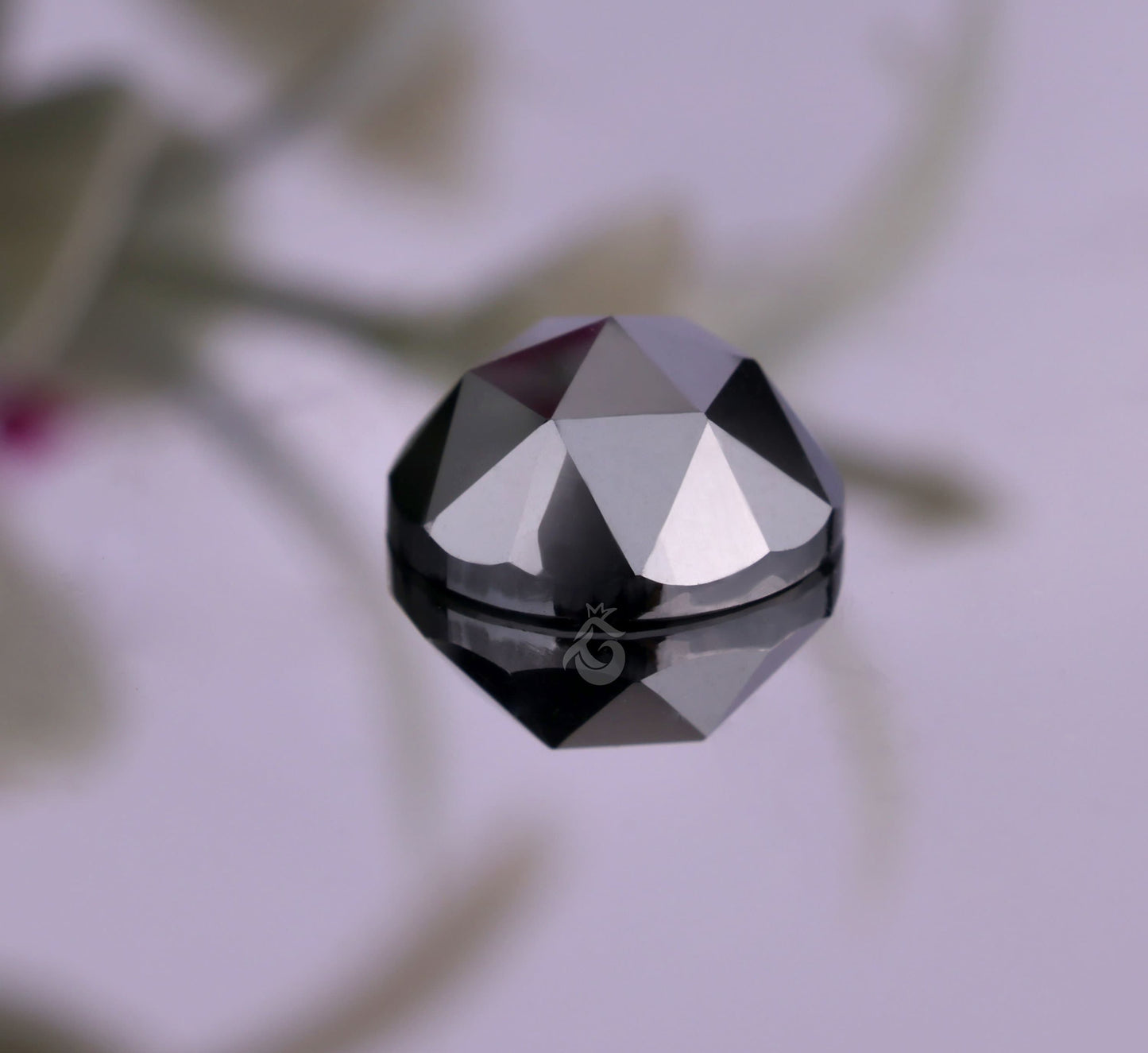 2.30CT Round Black Rose Cut Diamond Loose Gemstone for Jewelry