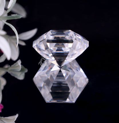 2.59CT Step Cut Hexagon Loose Moissanite for Ring & Jewelry