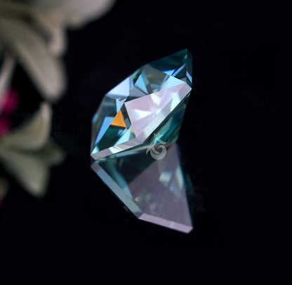 2.48CT Cyan Blue Fancy Hexagon Cut Moissanite Loose Gemstone for Jewelry