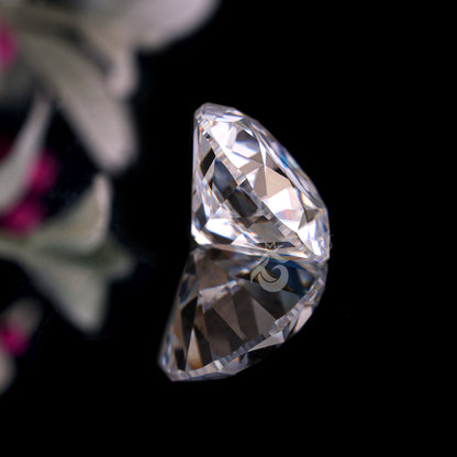 1.95CT Round Old European Cut Colorless Moissanite Loose Gemstone for Jewelry