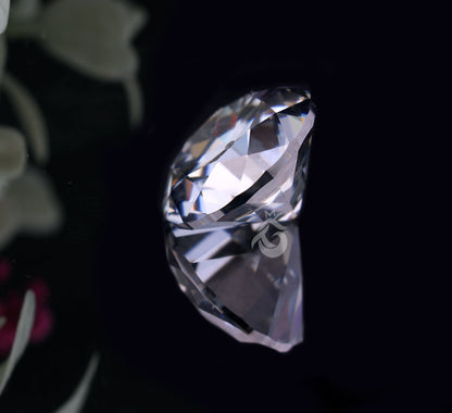2.58CT Round Old European Cut Dark Gray Moissanite Loose Gemstone for Jewelry