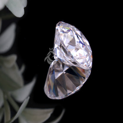 Round Brilliant Cut Salt and Pepper Moissanite Loose Gemstone for Jewelry