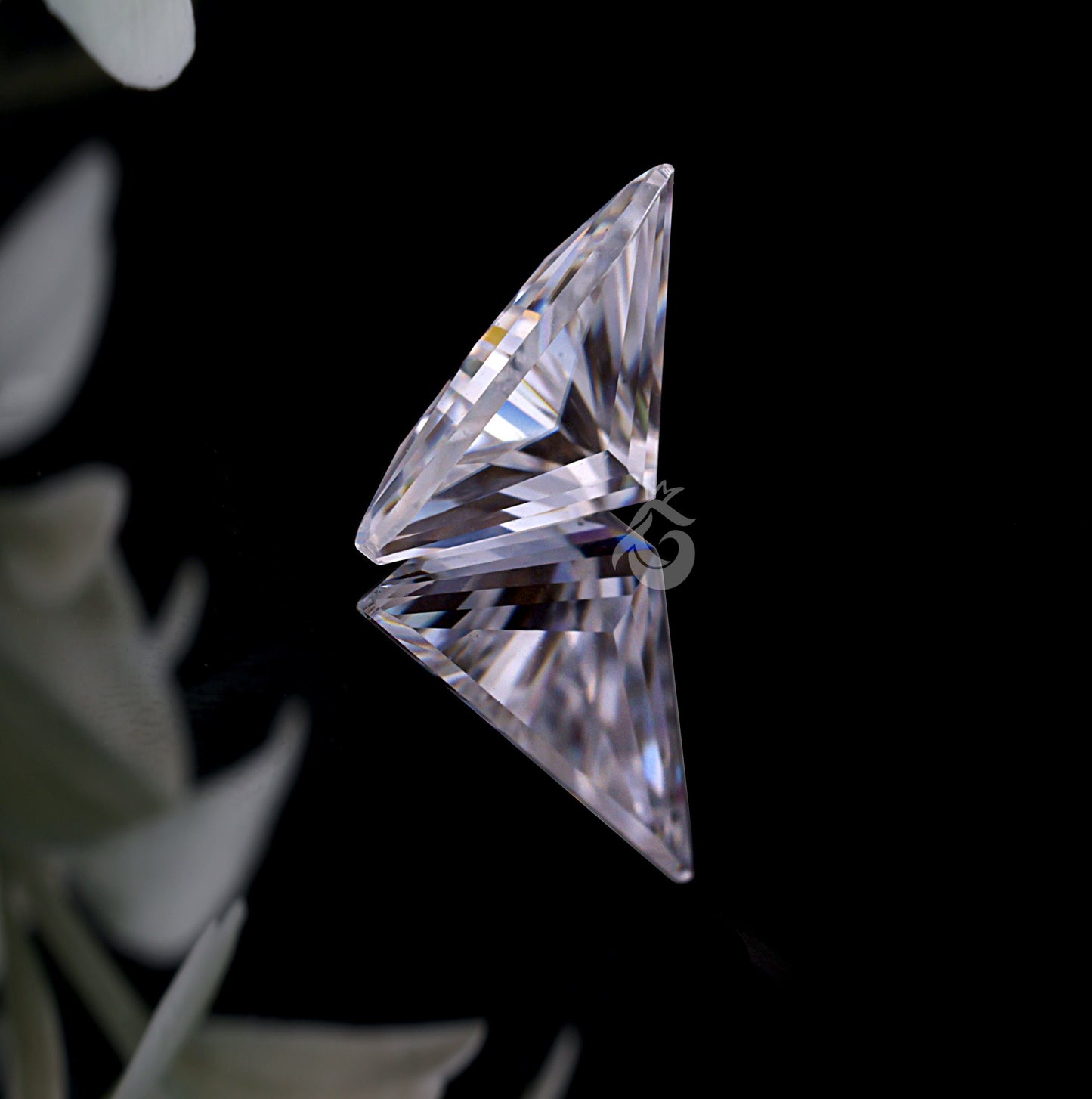 Triangle Cut Colorless Moissanite Loose Gemstone for Vintage Jewelry