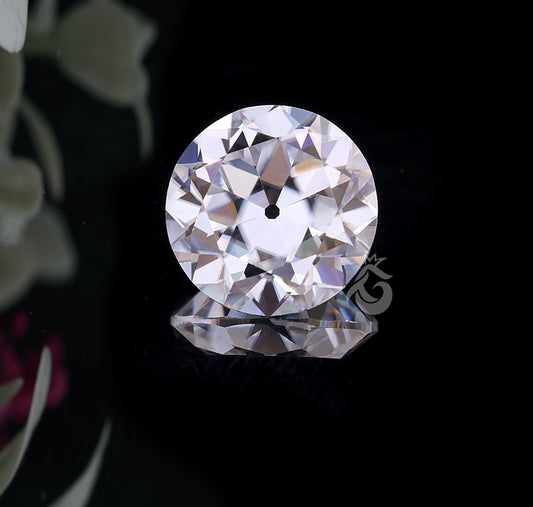 1.95CT Round Old European Cut Colorless Moissanite Loose Gemstone for Jewelry