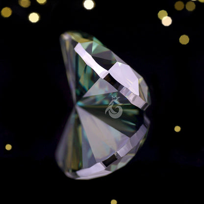 3.43CT Oval Green Moissanite Loose Gemstone for Ring or Pendant
