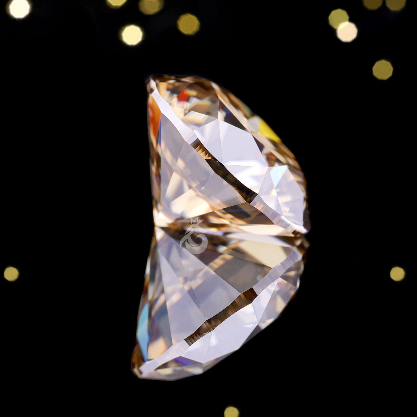 11.5MM Brownish Fancy Yellow Round Moissanite Loose Gemstone for Jewelry