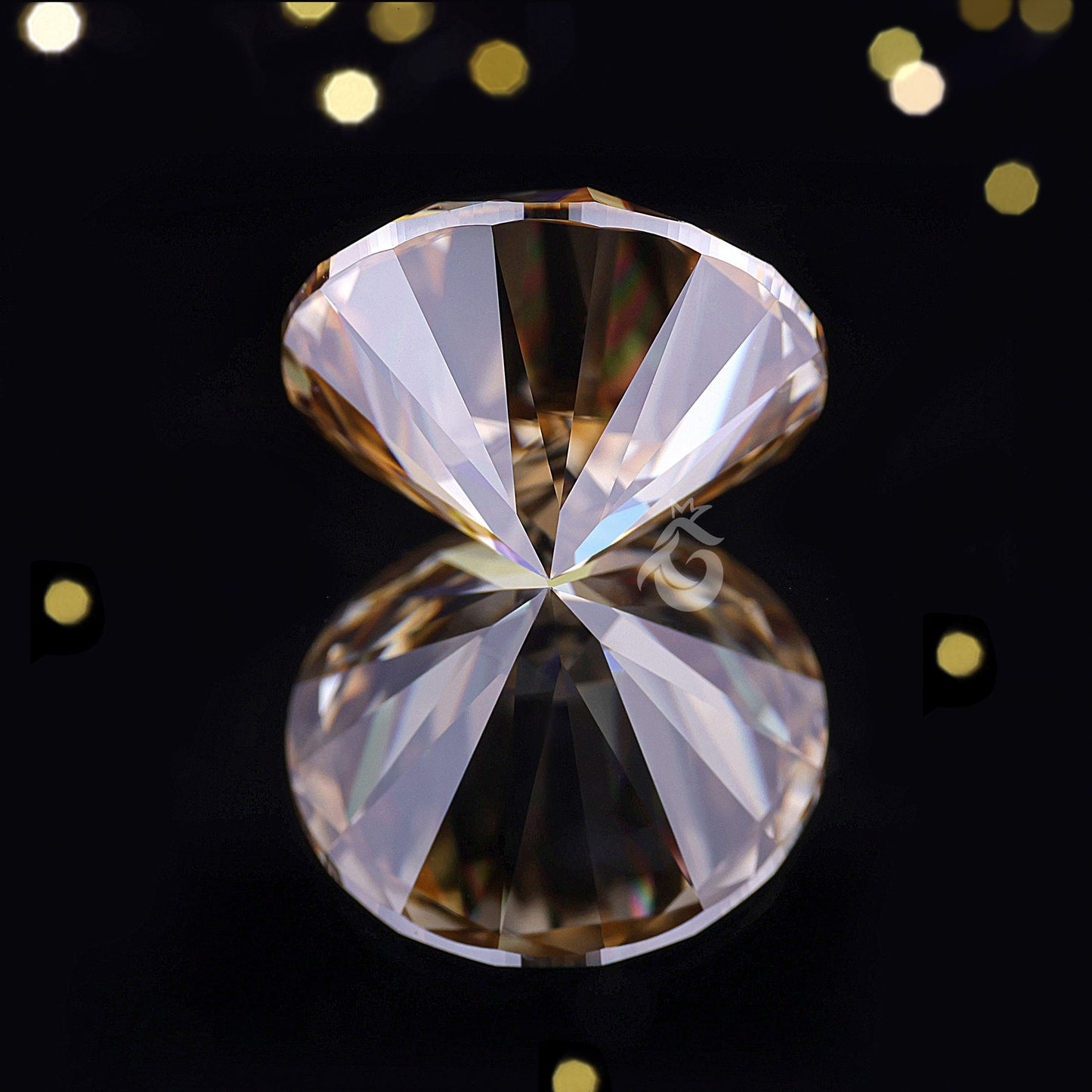 11.5MM Brownish Fancy Yellow Round Moissanite Loose Gemstone for Jewelry