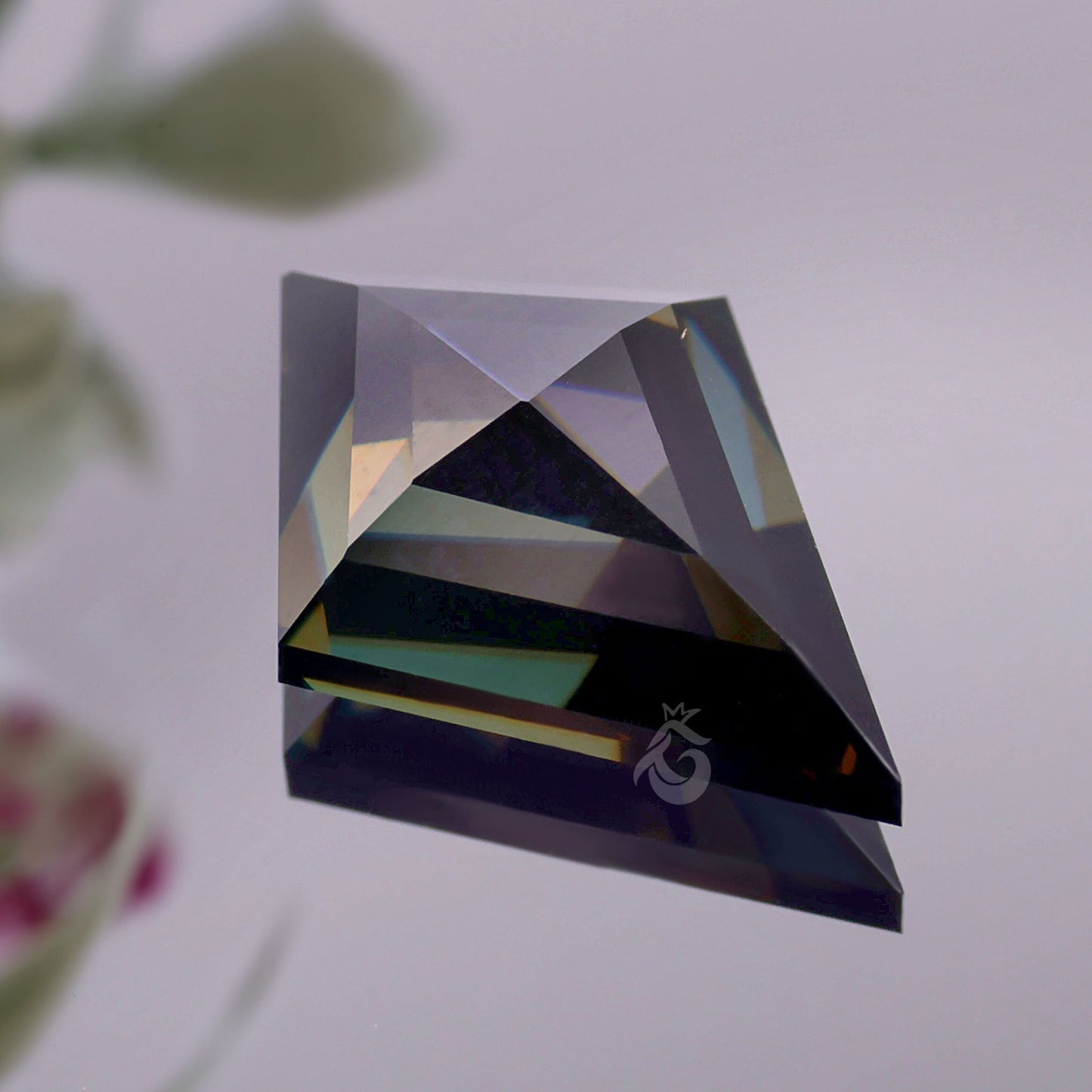 1.24CT Kite Cut Black Coffee Moissanite Loose Gemstone for Jewelry