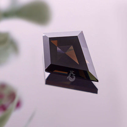Black Salt and Pepper Kite Cut Moissanite Loose Gemstone for Jewelry