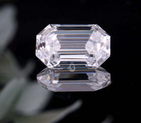 Old Mine Emerald Cut Colorless Moissanite Loose Gemstone for Jewelry