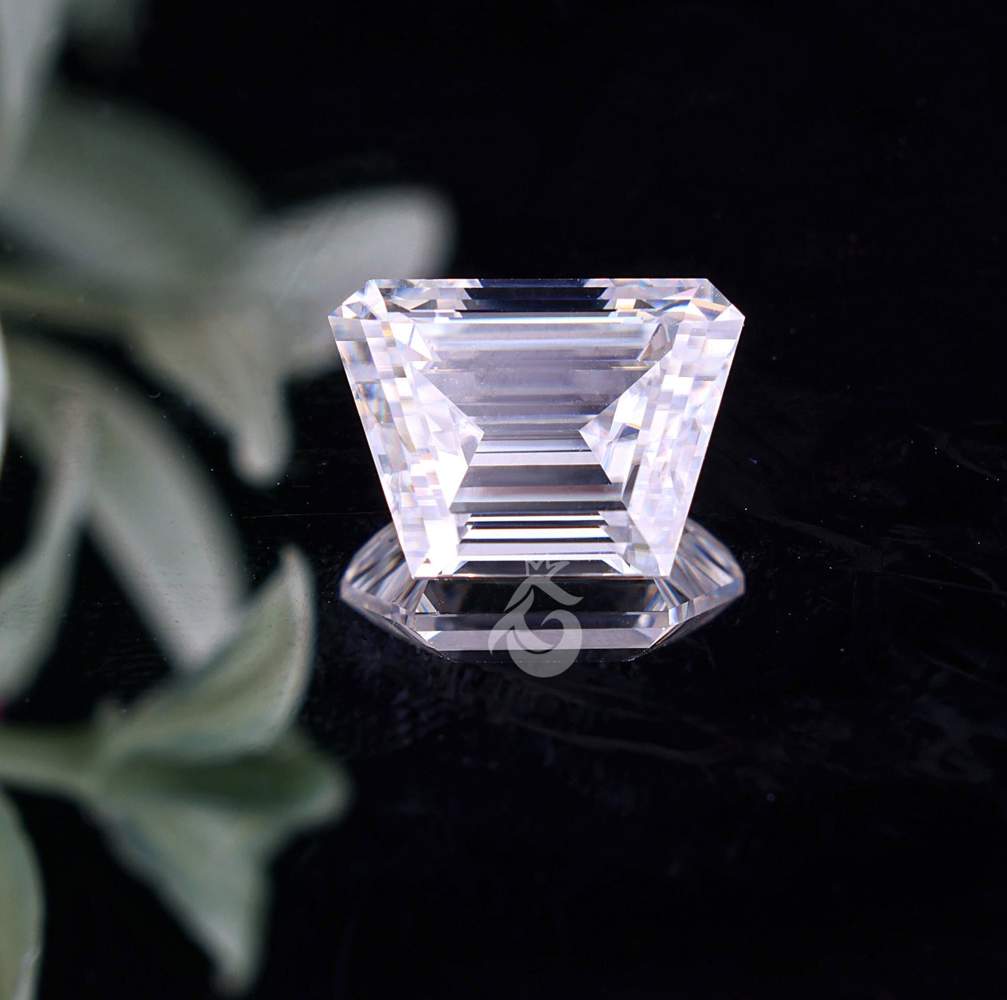 1CT-4CT Trapezoid Cut Colorless Moissanite Loose Gemstone for Side Stone Rings