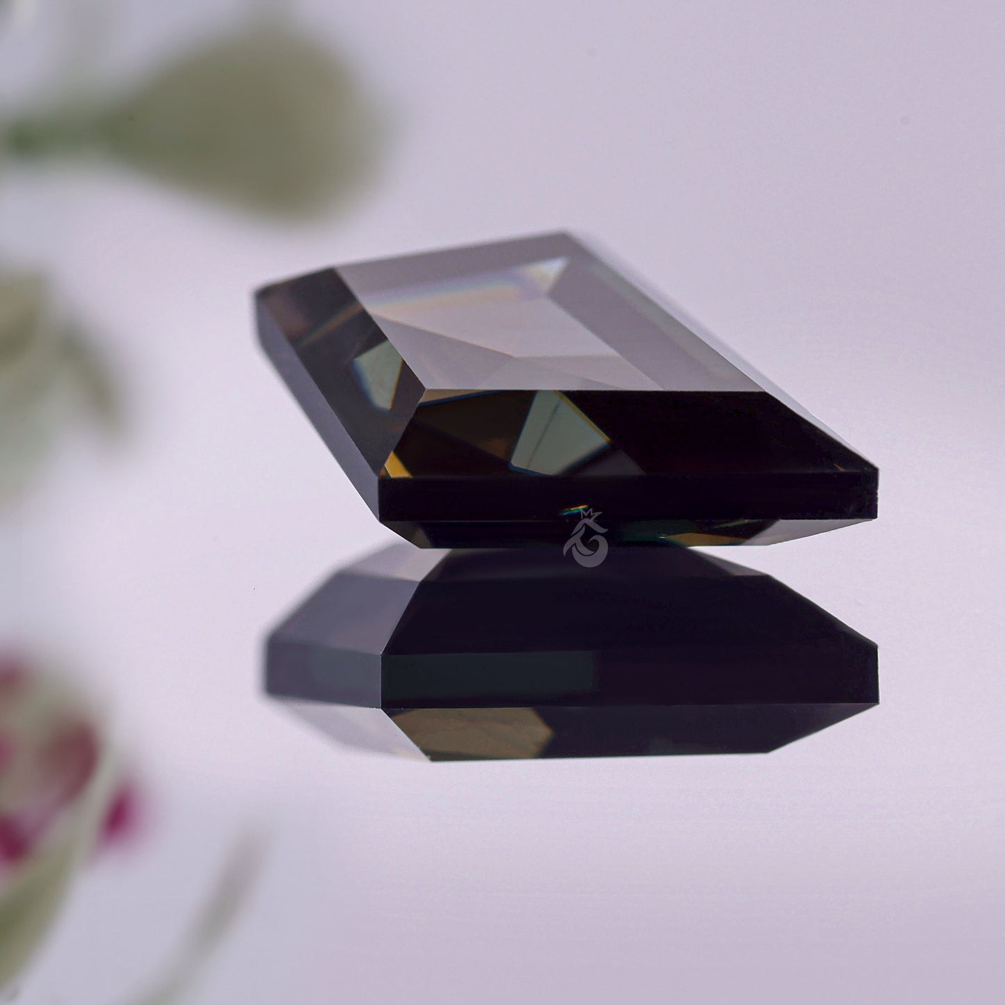 1.24CT Kite Cut Black Coffee Moissanite Loose Gemstone for Jewelry