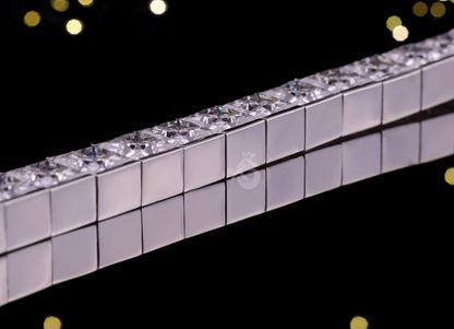 6MM Princess Moissanite Tennis Bracelet – 10K Gold