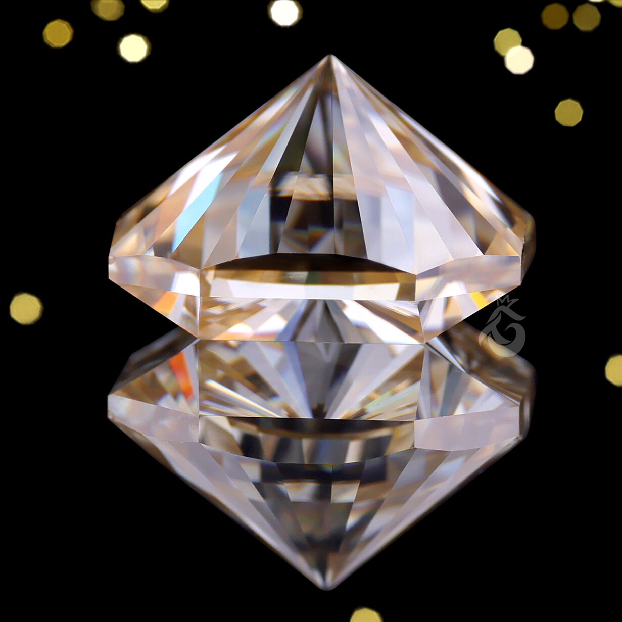 8MM Fantasy Square Yellow Moissanite Loose Gemstone for Jewelry