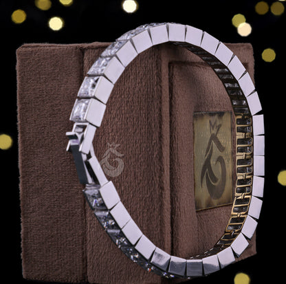 6MM Princess Moissanite Tennis Bracelet – 10K Gold