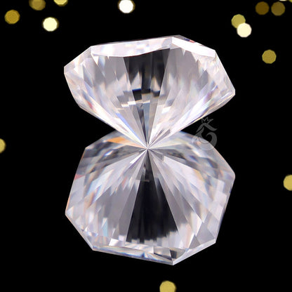 2.39CT Fantasy Square Cut White Moissanite Loose Gemstone for Jewelry