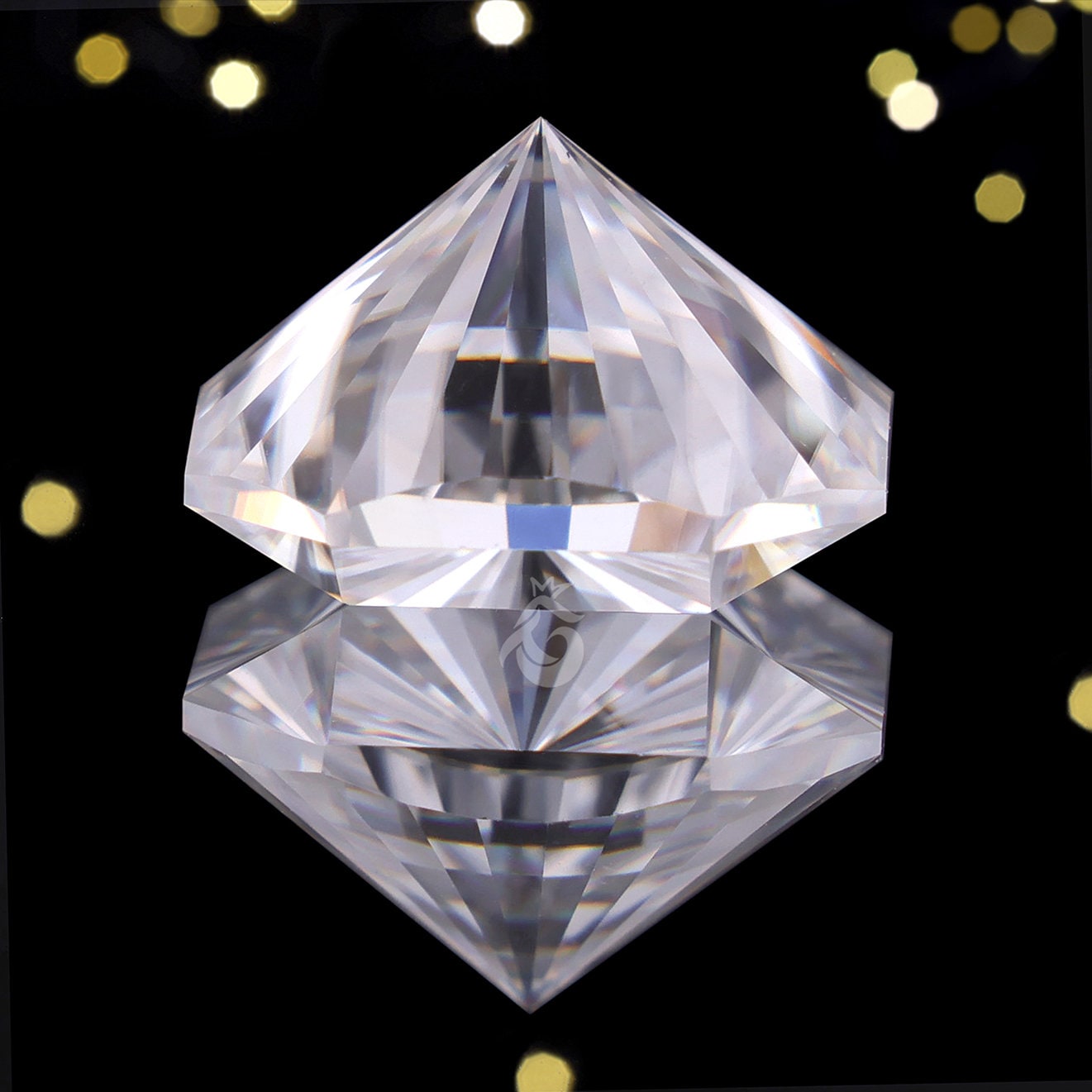 2.39CT Fantasy Square Cut White Moissanite Loose Gemstone for Jewelry