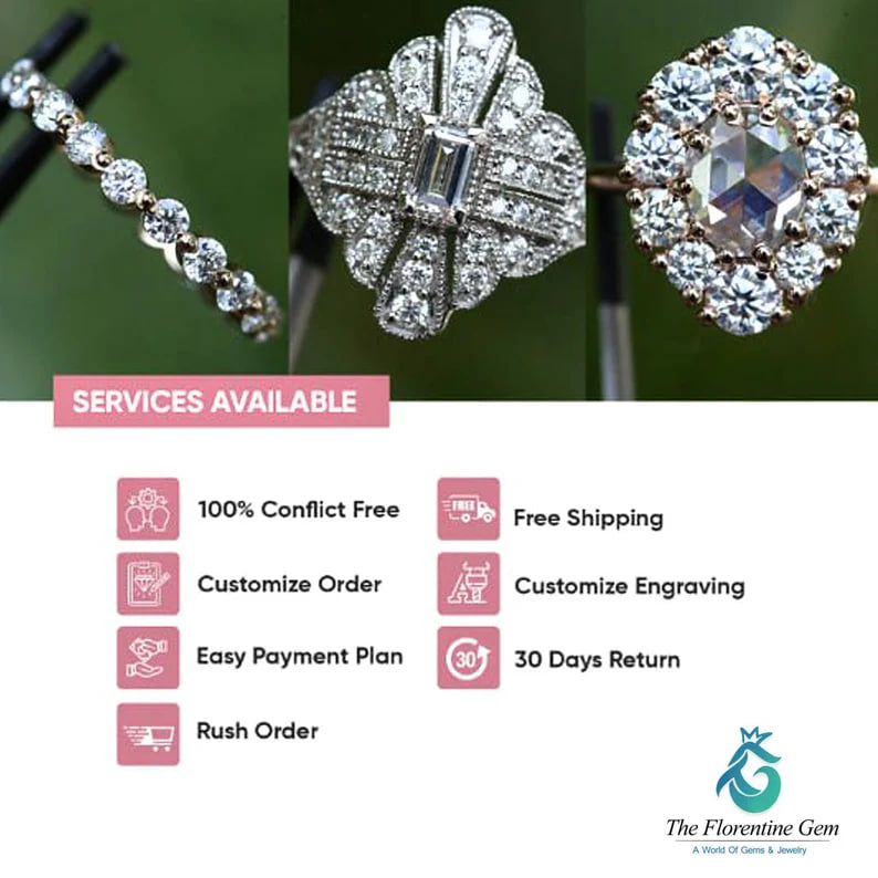 Grey Moissanite Art Deco Love Symbol Locket Pendant in 10K Rose Gold