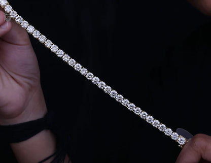 6MM Round Yellow Moissanite Tennis Bracelet – 14K Gold Bridal & Everyday Jewelry