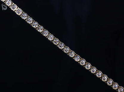 6MM Round Yellow Moissanite Tennis Bracelet – 14K Gold Bridal & Everyday Jewelry