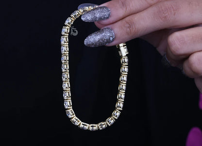 6MM Round Yellow Moissanite Tennis Bracelet – 14K Gold Bridal & Everyday Jewelry