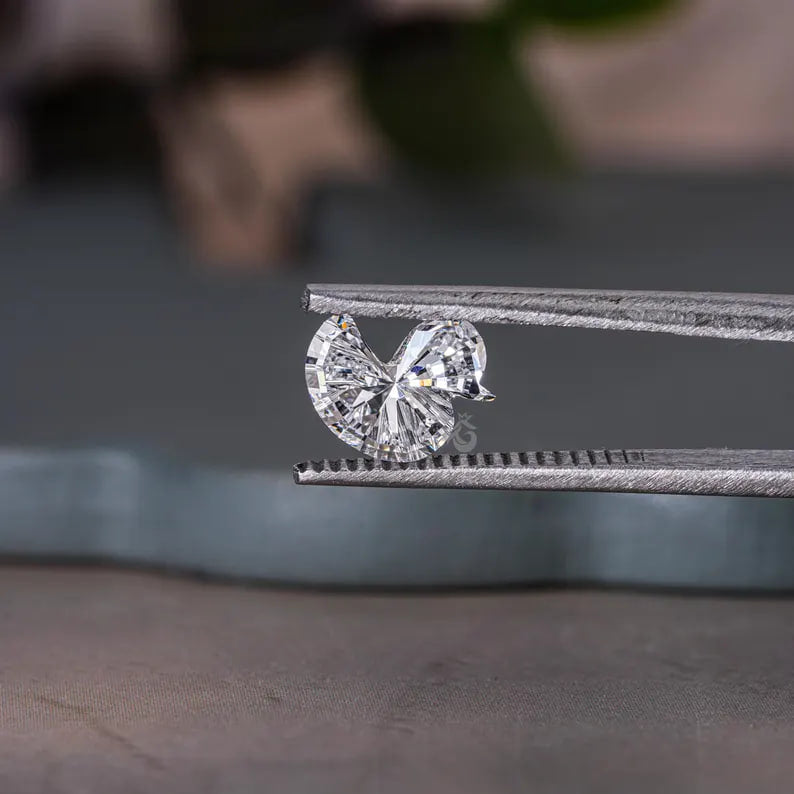 1.00CT Duck Shape Lab Grown Diamond, Fancy Cut for Vintage Jewelry & Pendants