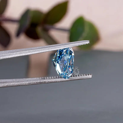 5.50CT Square Radiant Cut Vivid Blue Lab Diamond, VVS1 Loose Stone for Jewelry