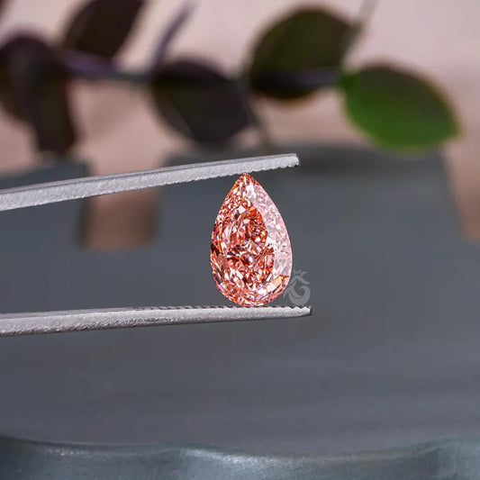 2.00 CT Pear Cut Vivid Pink Lab Grown Diamond, Loose Fancy Stone for Jewelry