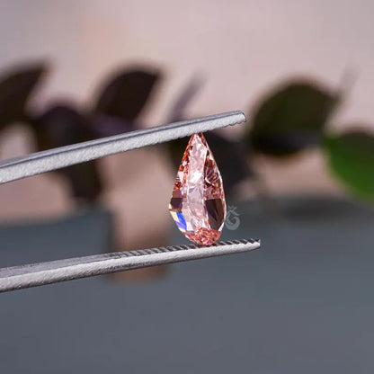2.00 CT Pear Cut Vivid Pink Lab Grown Diamond, Loose Fancy Stone for Jewelry
