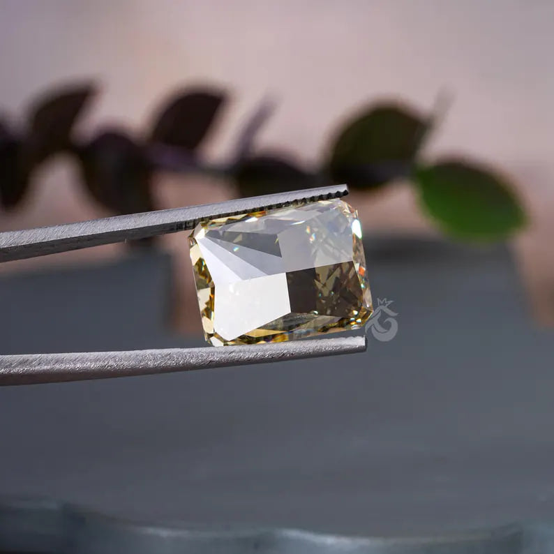 12.73CT Radiant Cut Vivid Yellow Lab Grown Diamond, Loose Fancy Stone for Jewelry